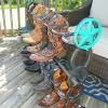 New Horseshoe Boot Rack for my cowboy boot obsession!