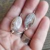 Crazy lace agate & sterling earrings