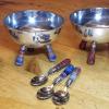 3-footed bowls & spoons
