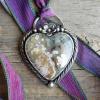 Sterling & Crazy Lace Agate heart pendant... such a special piece, I had to keep it for myself. 